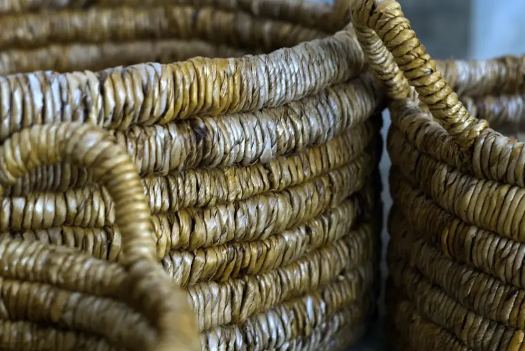 Discover eco-friendly, handmade natural fiber woven baskets, including seagrass and banana fiber options. Wholesale pricing for businesses at Eco Bhavana.